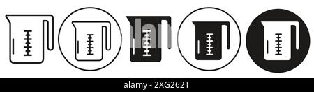 Measuring Cup Icon vector set collection for web vector set collection for app ui Stock Vector