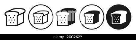 Loaf Icon vector set collection for web vector set collection for app ui Stock Vector