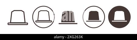 Nespresso Icon vector set collection for web vector set collection for app ui Stock Vector