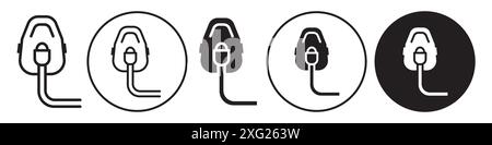 Oxygen Mask Icon vector set collection for web vector set collection for app ui Stock Vector
