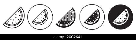Melon Icon vector set collection for web vector set collection for app ui Stock Vector