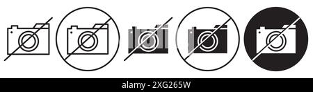 No Photo Icon vector set collection for web vector set collection for app ui Stock Vector