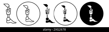 Prosthetic eleg icon vector set collection for web vector set collection for app ui Stock Vector