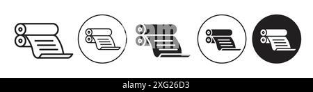 Printing press icon vector set collection for web vector set collection for app ui Stock Vector