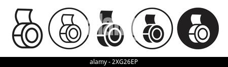 Scotch tape icon vector set collection for web vector set collection for app ui Stock Vector