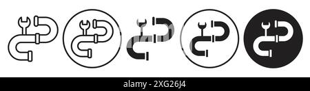 Pipe Repair Icon vector set collection for web vector set collection for app ui Stock Vector