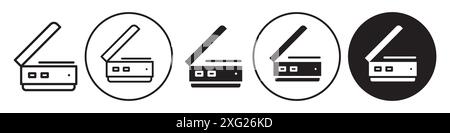Scanner Icon vector set collection for web vector set collection for app ui Stock Vector