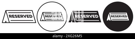 Reserved Icon vector set collection for web vector set collection for app ui Stock Vector