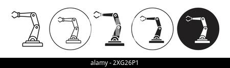 Robotic arm icon vector set collection for web vector set collection for app ui Stock Vector