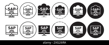 Sap Icon vector set collection for web vector set collection for app ui Stock Vector