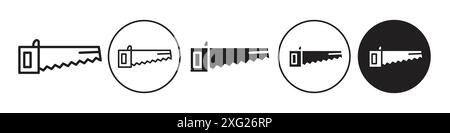 Saw icon vector set collection for web vector set collection for app ui Stock Vector