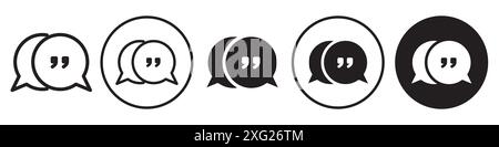 Testimonal Icon vector set collection for web vector set collection for app ui Stock Vector