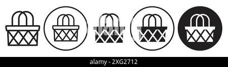Wicker Bascuit Icon vector set collection for web vector set collection for app ui Stock Vector