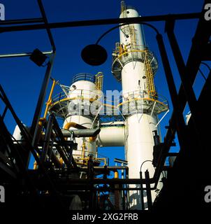 Argon, oxigen and nitrogen tanks. Olaberria. Guipuzcoa. Basque Country. Spain Stock Photo