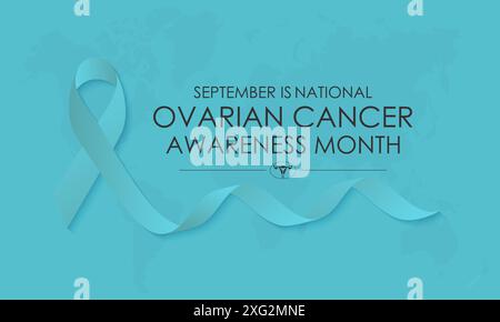 National Ovarian Cancer Awareness Month. Greeting card, poster, Ribbon ...