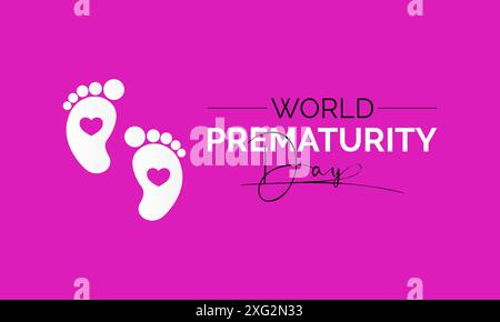 world prematurity day in september. Health Care concept Greeting card, poster, Ribbon, banner, Vector Template. Stock Vector