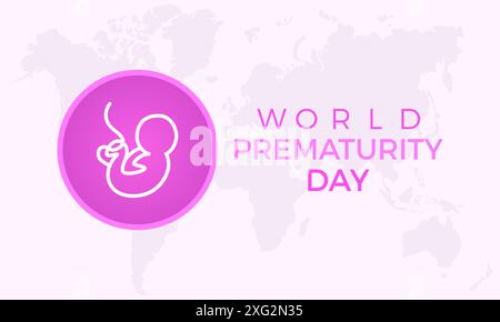 world prematurity day in september. Health Care concept Greeting card, poster, Ribbon, banner, Vector Template. Stock Vector