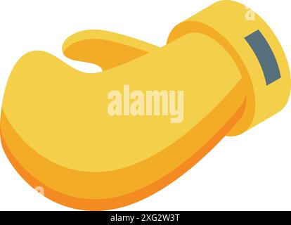 Yellow oven mitt for baking, protecting hand from heat, isolated on a white background Stock Vector