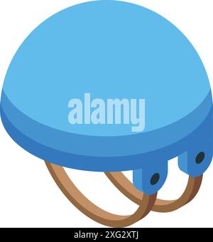 Blue safety helmet protecting the head from injury while working in a hazardous environment Stock Vector