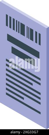 Barcode scanner is reading a retail store receipt showing the purchases Stock Vector