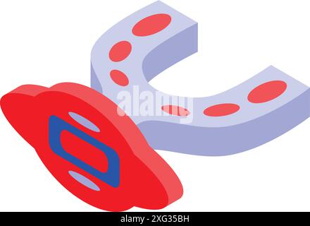 Red magnet horseshoe attracting a cloud computing symbol for data storage or data mining concept in isometric view Stock Vector