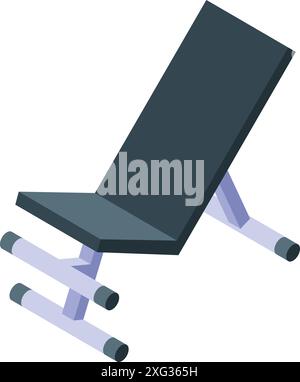 Adjustable gym bench for weight training and fitness providing stability and support during exercise routines Stock Vector
