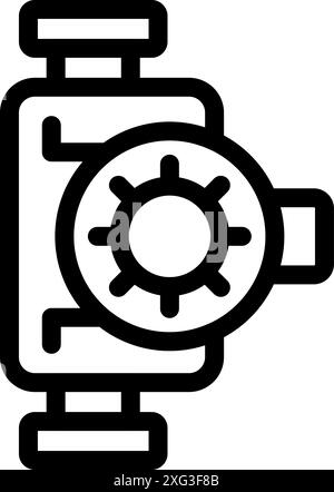Water pump icon representing plumbing system for irrigation Stock ...