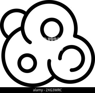 Abstract shape connecting circles forming a cloud representing teamwork Stock Vector