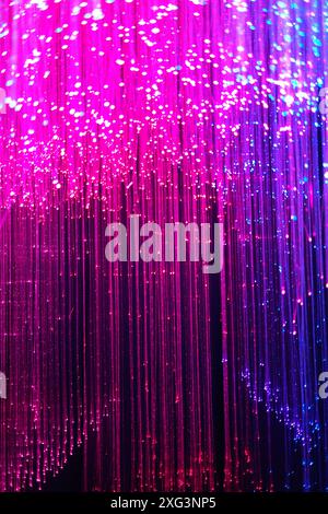 Fiber optics background with lots of light spots Stock Photo