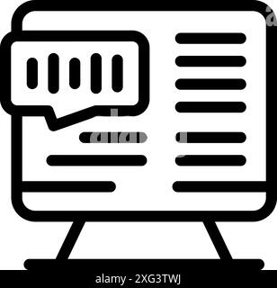 Computer screen displaying a bar chart and a survey, suggesting data analysis and market research Stock Vector