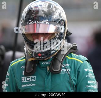 Silverstone Circuit, Northamptonshire, UK. 6th July, 2024. Formula 1 2024 Qatar Airways British F1 Grand Prix; Qualifying Day; Fernando Alonso, Aston Martin Credit: Action Plus Sports/Alamy Live News Stock Photo