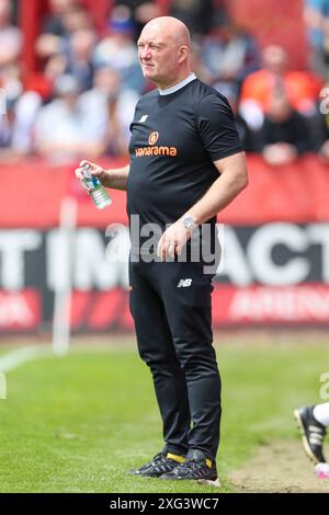 Alfreton, UK. 06th July, 2024. Billy Heath Manager during the Alfreton Town FC v Sheffield Wednesday FC friendly match at the Impact Arena, Alfreton, Derbyshire, Englan, United Kingdom on 6 July 2024 Credit: Every Second Media/Alamy Live News Stock Photo