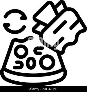 Line icon of a chemical experiment, perfect for websites and apps related to science Stock Vector
