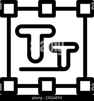 Icon of a text alignment tool for editing digital documents, useful for user interface design Stock Vector