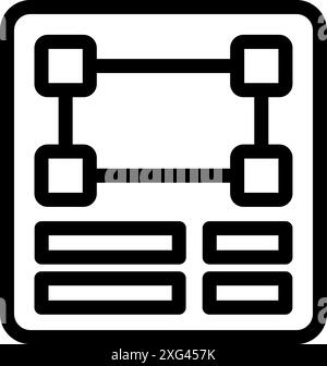 Flow chart icon representing data processing in an algorithm Stock Vector