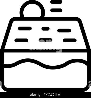 Icon of soil layers showing underground water flowing to river Stock Vector