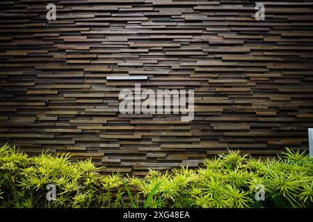 Wooden background wall panel texture pattern. Made from wooden planks Stock Photo