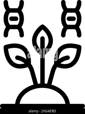 Genetically modified seed icon. Outline genetically modified seed ...
