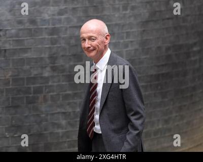 London, UK, 5 July 2024. Newly appointed Chancellor of Duchy of Lancaster Pat McFadden arrives at No 10 Downing Street, London, UK Stock Photo