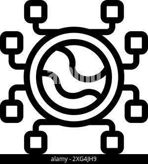 Global network connecting devices and sharing data information Stock Vector