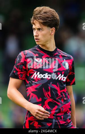 Dordrecht, The Netherlands. 06th July, 2024. Dordrecht - Lennard Hartjes of Feyenoord during the first friendly match in preparation of the Eredivisie season 2024/2025 between FC Dordrecht and Feyenoord on the 6th of July 2024 at M-Scores Stadion in Dordrecht, The Netherlands Credit: box to box pictures/Alamy Live News Stock Photo