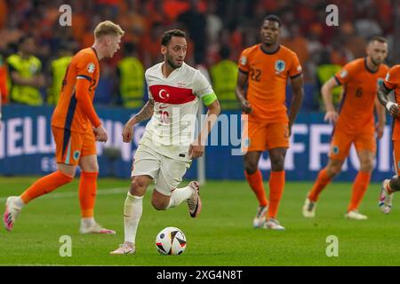 Berlin, Germany. 06th July, 2024. BERLIN, GERMANY - JULY 6: Hakan Calhanoglu of Turkiye during the UEFA EURO 2024 Quarter final match between Netherlands and Turkiye at Olympiastadium on July 6, 2024 in Berlin, Germany. (Photo by Andre Weening/Orange Pictures) Credit: Orange Pics BV/Alamy Live News Stock Photo