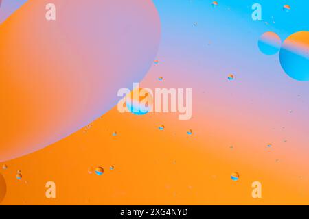 Orange and blue abstract design with smooth lines Stock Photo