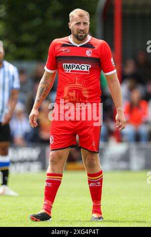 Alfreton, UK. 06th July, 2024. Jake Day during the Alfreton Town FC v Sheffield Wednesday FC friendly match at the Impact Arena, Alfreton, Derbyshire, Englan, United Kingdom on 6 July 2024 Credit: Every Second Media/Alamy Live News Stock Photo