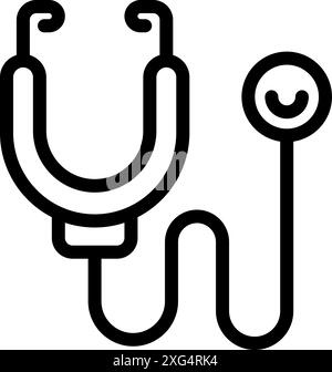 Simple and modern stethoscope icon representing healthcare Stock Vector ...