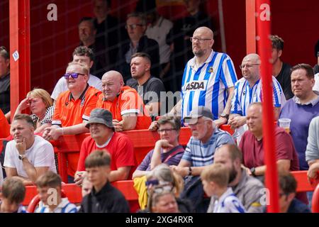 Alfreton, UK. 06th July, 2024. Sheffield Wednesday Fans during the Alfreton Town FC v Sheffield Wednesday FC friendly match at the Impact Arena, Alfreton, Derbyshire, England, United Kingdom on 6 July 2024 Credit: Every Second Media/Alamy Live News Stock Photo