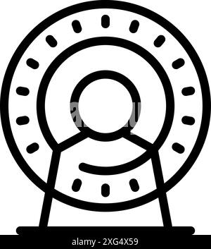 Businessman running in place inside of business process circle, feeling like hamster on a wheel Stock Vector