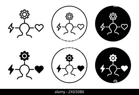 Behavior icon vector logo set collection for web app ui Stock Vector