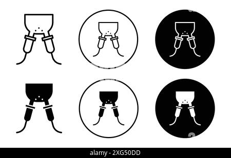 Automatic milking udder icon vector logo set collection for web app ui Stock Vector