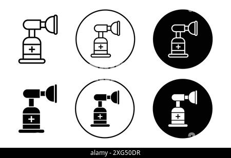 anesthesia icon vector logo set collection for web app ui Stock Vector